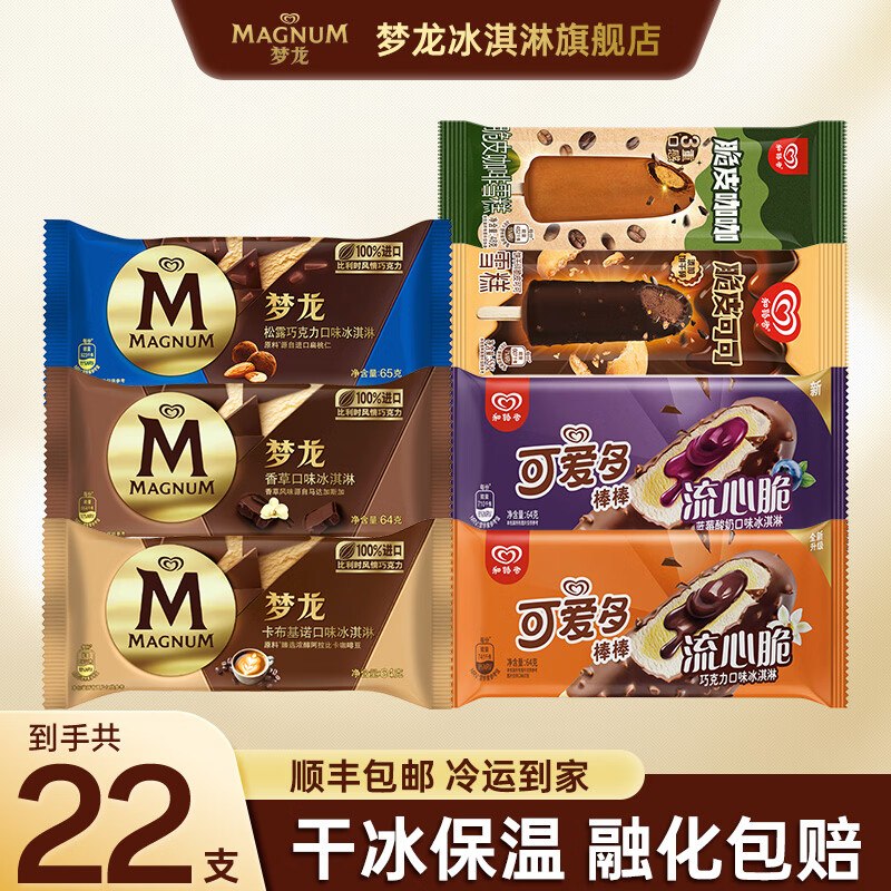 和路雪 梦龙雪糕超值组合22支